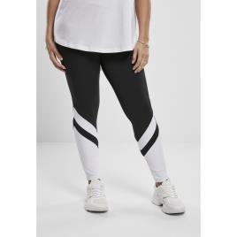 Urban Classics Legging Feminina Urban Classics Arrow High Waist Big 5XL Black / White