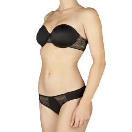 Selene Sutiã Sem Alças Com Aros Silvia 95 Black