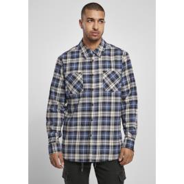 Urban Classics Camisa Urban Classics Checked Roots M Dark Blue / White