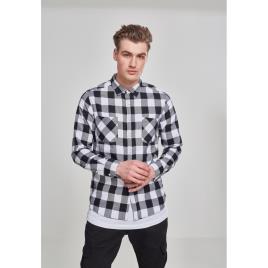 Urban Classics Camisa Básica De Flanela L Black / White