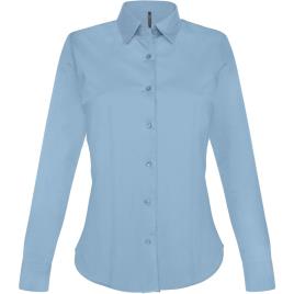 Kariban Camisa Mulher Manga Longa Algodão Kariban M bleu foncé