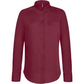 Kariban Camisa Mulher Gola Mao Kariban S rouge bordeaux
