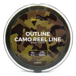 Avid Carp Linha Carpfishing Outline Camo 1000 M 0.370 mm Camo