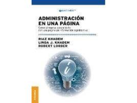 Livro Administracion En Una Pagina de Riaz Khadem Linda Robert Lorber (Espanhol)