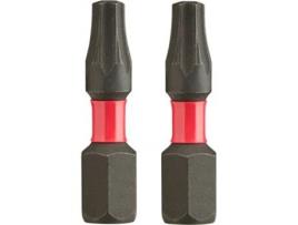 Ponta de Aparafusar Shockwave Impact Duty MILWAUKEE TX20 x 25 mm - 2pc