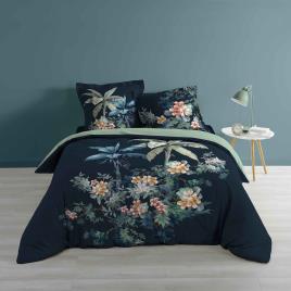 Douceur d intérieur  Conjunto de roupa de cama MIDNIGHT VELVET  Azul  240x220 cm.Casa >Conjunto de roupa de cama