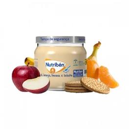 Nutribén Boião 4 Maçã Laranja Banana Bolacha 120g