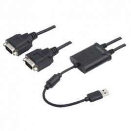 LogiLink AU0031 cabo de série Preto USB Type-A DB-9