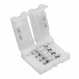 Conector PUSH para cinta de LEDs Flexível, 10mm, RGB. Corrente (máx.): 3 x 2A e 4 contactos.