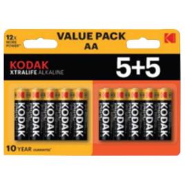 Kodak Baterias Alcalinas Xtralife Aa Lr6 10 Unidades One Size Black / Brown