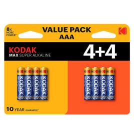 Kodak Baterias Alcalinas Max Aaa Lr6 8 Unidades One Size Multicolour