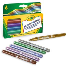 Crayola Marcador De Efeito Metálico 6 Unidades One Size Multicolor