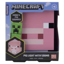 Paladone Luminária Porco Com Som Minecraft One Size Pink