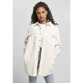 Urban Classics Camisa Longa De Veludo Cotelê Feminino Urban Classics L White