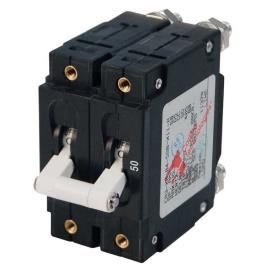 Blue Sea Systems C-series Double Pole Circuit Breaker 60 A Black / White