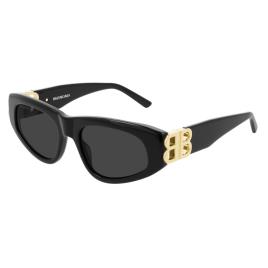 Balenciaga Óculos de sol para mulheres BB0095S 001 Acetato Black Gold