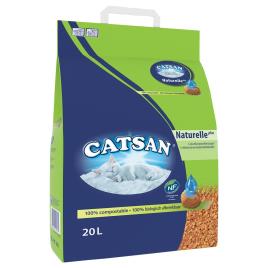 Catsan Naturelle Plus areia vegetal absorvente para gatos - 20 l