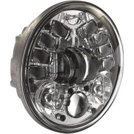 Jw Speaker 8690 Adaptive 2 Led Headlight 5.75´´ 1600 / 1050 Lumens Chrome