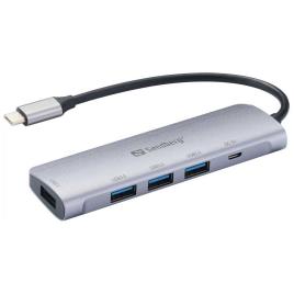 Sandberg Hub Usb-c 336-20 4 Port One Size Silver