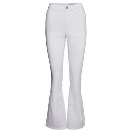 Noisy May Jeans Sallie Cintura Alta Flare 29 Bright White