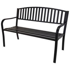 ProGarden Banco de jardim 127x50x85 cm metal preto