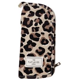 The Flat Lay Co. Standing Brush Case - Leopard Print