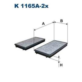 Filtro de habitáculo filtron k1165a-2x