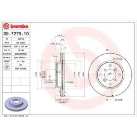 Discos travão (2) brembo 09.7279.10