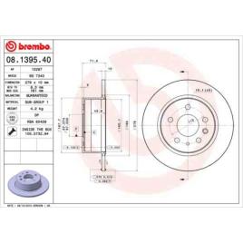 Discos travão (2) brembo 08.1395.40
