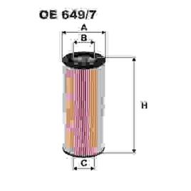 Filtro de óleo filtron oe649/7