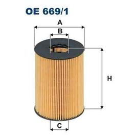 Filtro de óleo filtron oe669/1