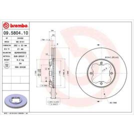 Discos travão (2) brembo 09.5804.10