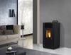 Salamandra a pellets TEK BIOMASSE EBONY PRETO INOX 8