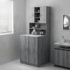 vidaXL Armário máquina de lavar roupa 71x71,5x91,5 cm sonoma cinza