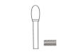 Fresa oval(gota) montaje directo mg-6 3mm