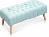 Banqueta MORFEO Boton (Azul - Madeira - 100x40 cm)