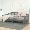 vidaXL Estrutura sofá-cama de puxar 2x(80x200) cm pinho maciço cinza