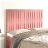vidaXL Cabeceira de cama 4 pcs veludo 72x5x78/88 cm rosa