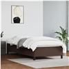 vidaXL Estrutura de cama 100x200 cm couro artificial castanho