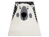 Tapete Infantil Moderno Joy Teddy Urso, Ovelha Para Crianças - Estrutural de Dois Níveis de Lã Creme / Preto (160 x 220 cm)