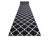 Passadeira Base Antideslizante Trevo Marroquino 133 cm Preto Trellis 30350