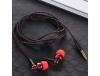 Auriculares com Fio SLOWMOOSE de nylon de 3,5 mm com microfone