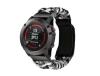 Bracelete Pulseira Fio Entrançado para Garmin Tactix Delta Solar Edition With Ballistics Preto e Branco