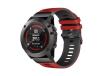 Bracelete Pioneer para Garmin Fenix 6 Edição Pro Solar Vermelho e Preto