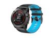 Bracelete Pioneer para Garmin Marq Captain: American Magic Preto e Azul Claro