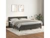 vidaXL Cama com molas/colchão 180x200 cm veludo cinzento-escuro