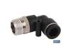 Racor roscado codo plastico t-16, r-1/2