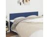 Cama com Cabeceira CLICK AND BUY Tecido Azul (80x5x78)