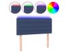 Cama com Cabeceira Luzes Led CLICK AND BUY Tecido Azul (90x5x78)