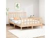 Estrutura de Cama 140X190 Cm Pinho Maciço